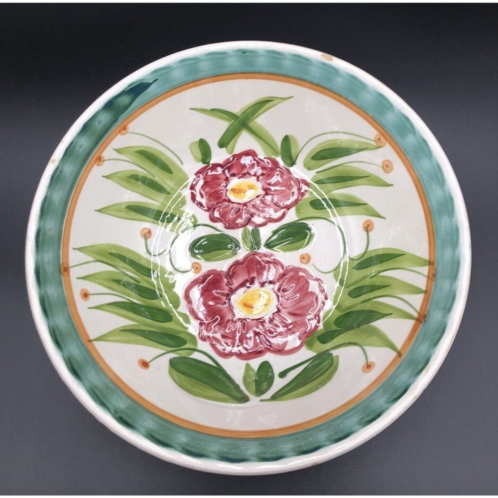 Hand Painted Bowl, 10 3/8”, Collectibles, Claudio Bernini Italy READ